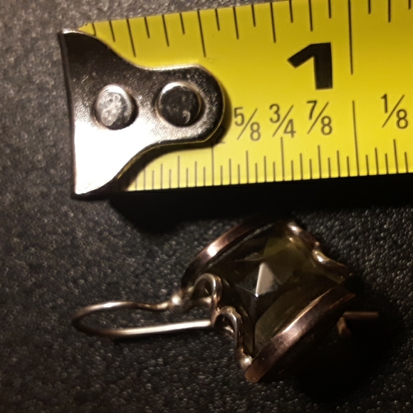 Genuine Agam Treasures Sterling Silver and 14K Rose Gold Smoky Quartz Earrings - Picture 2 of 7